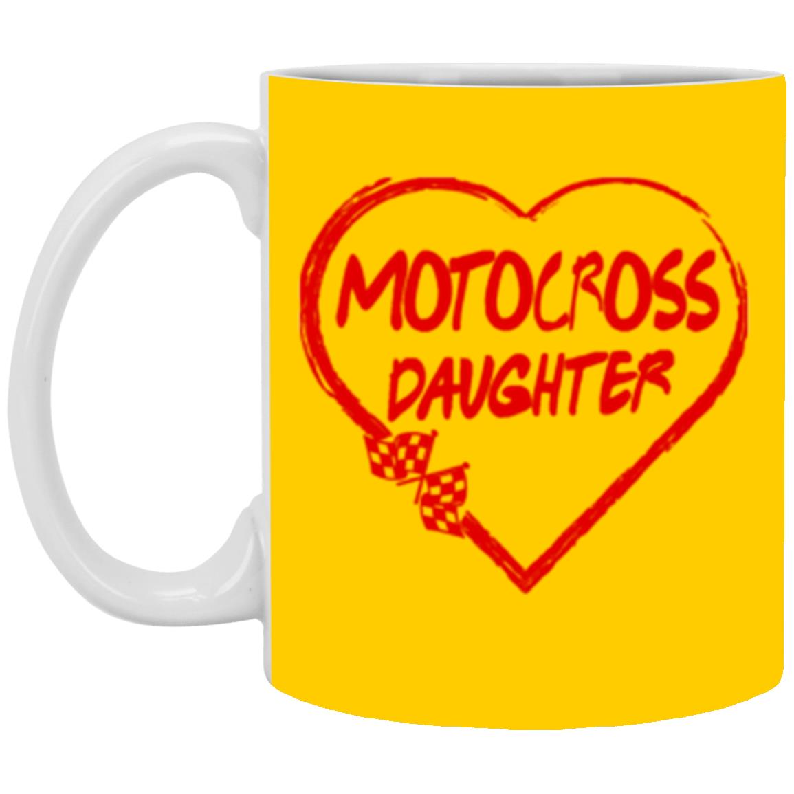 Motocross Daughter Heart 11 oz. White Mug