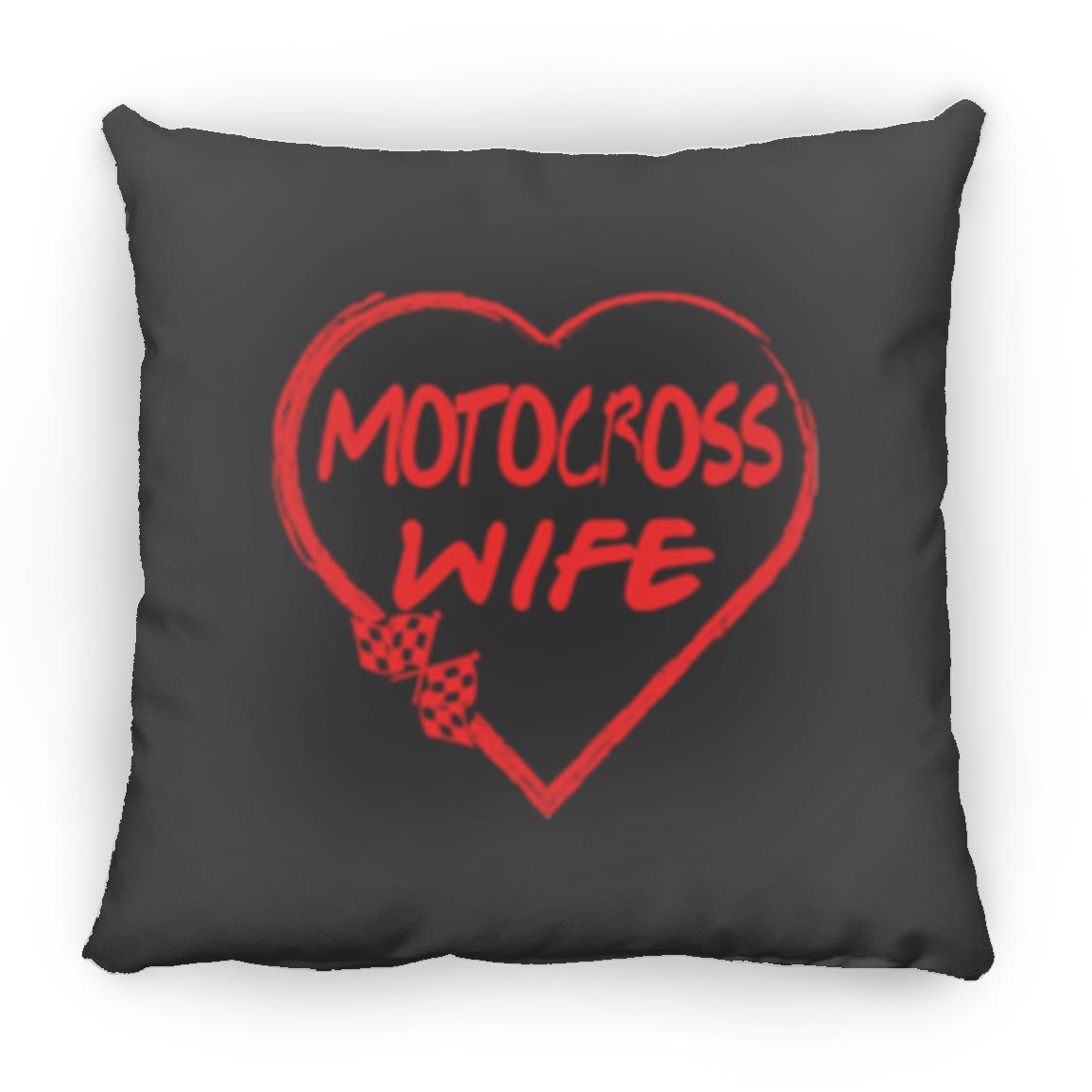 Motocross Wife Small Square Pillow