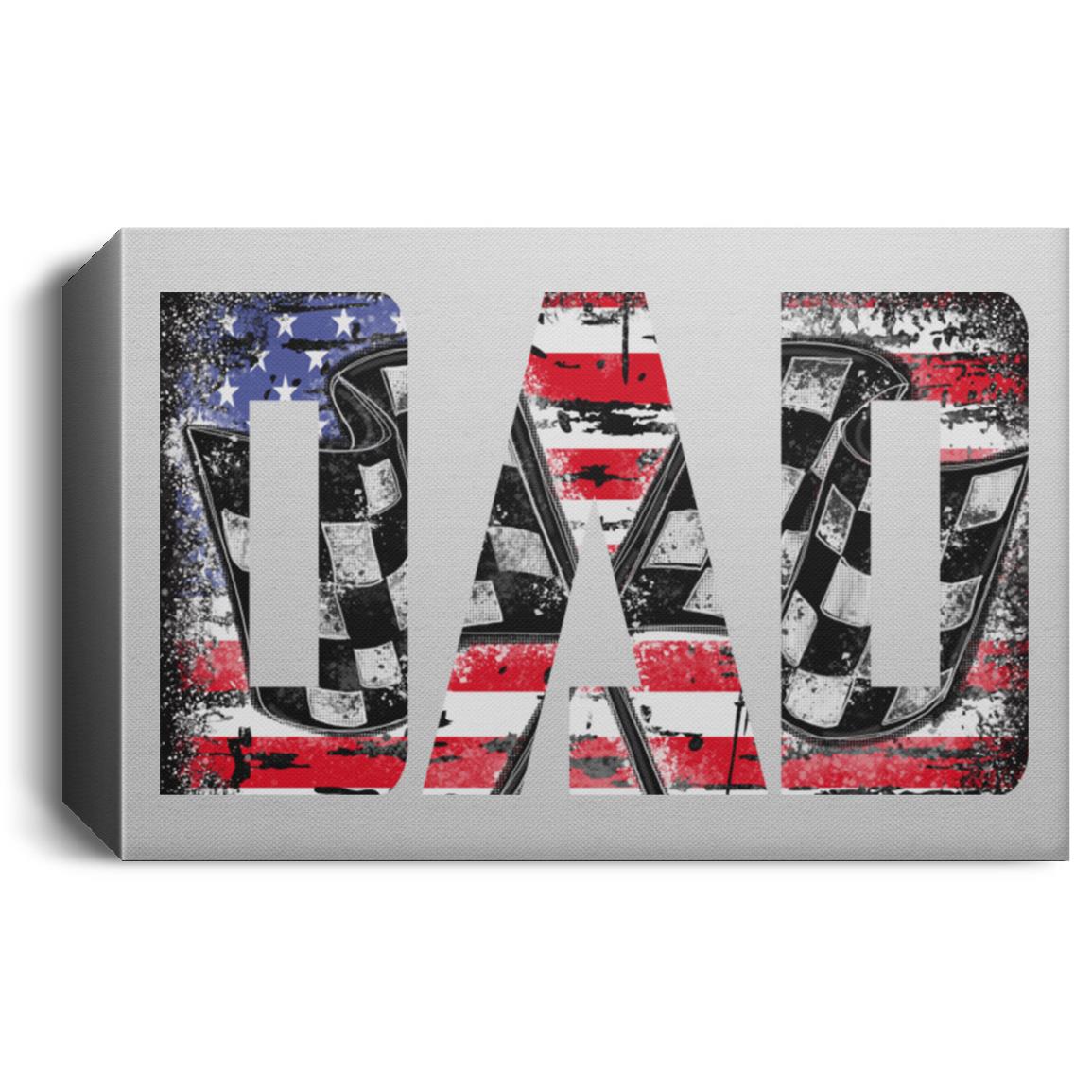 USA Racing Dad Deluxe Landscape Canvas 1.5in Frame