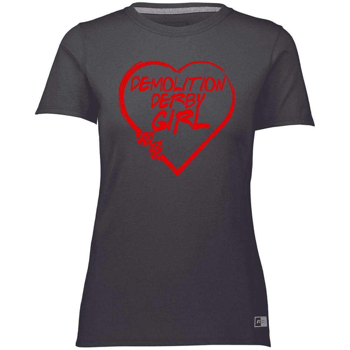 Demolition Derby Girl Heart Ladies’ Essential Dri-Power Tee
