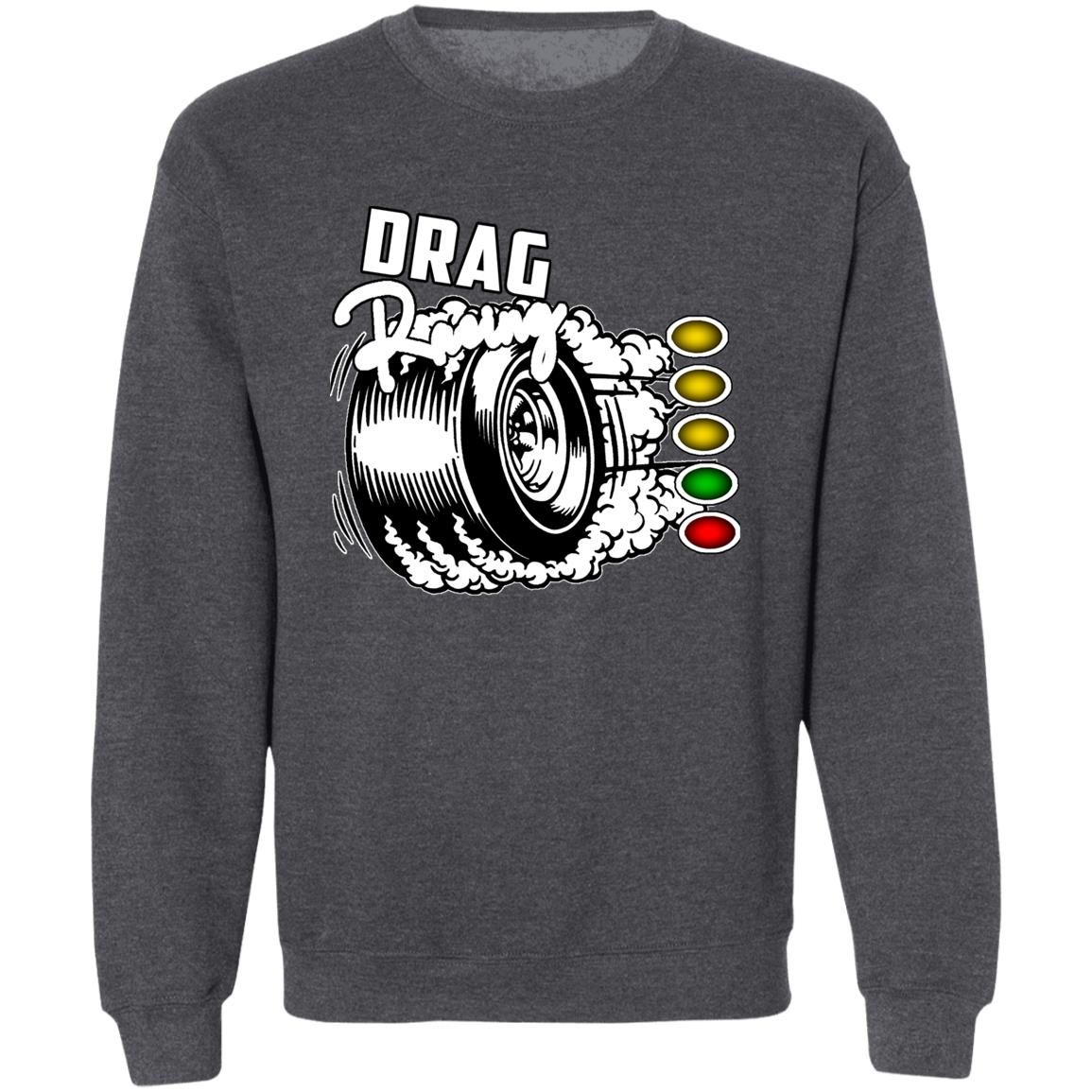 Drag Racing Pullover Crewneck Sweatshirt 8 oz (Closeout)