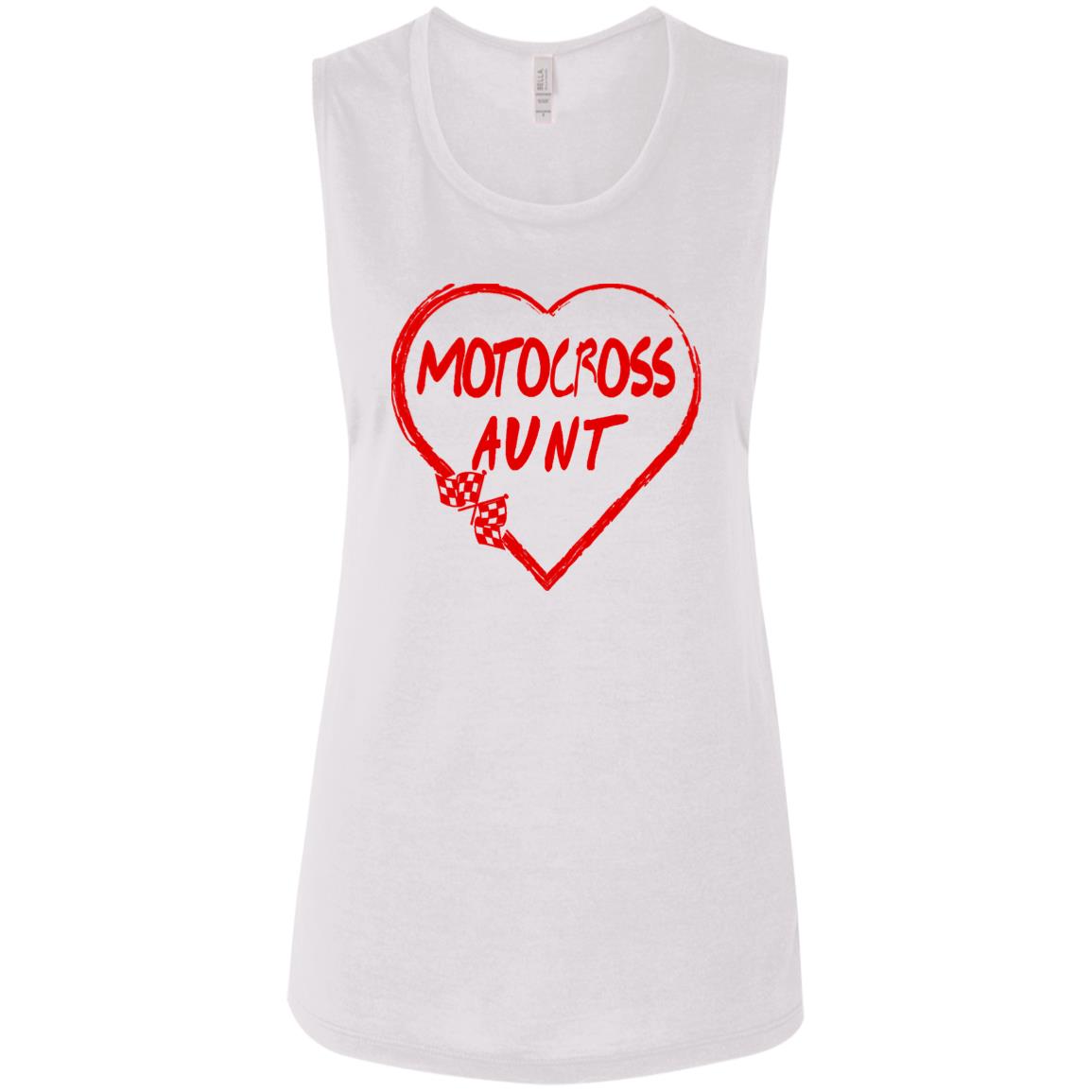 Motocross Aunt Heart Ladies' Flowy Muscle Tank