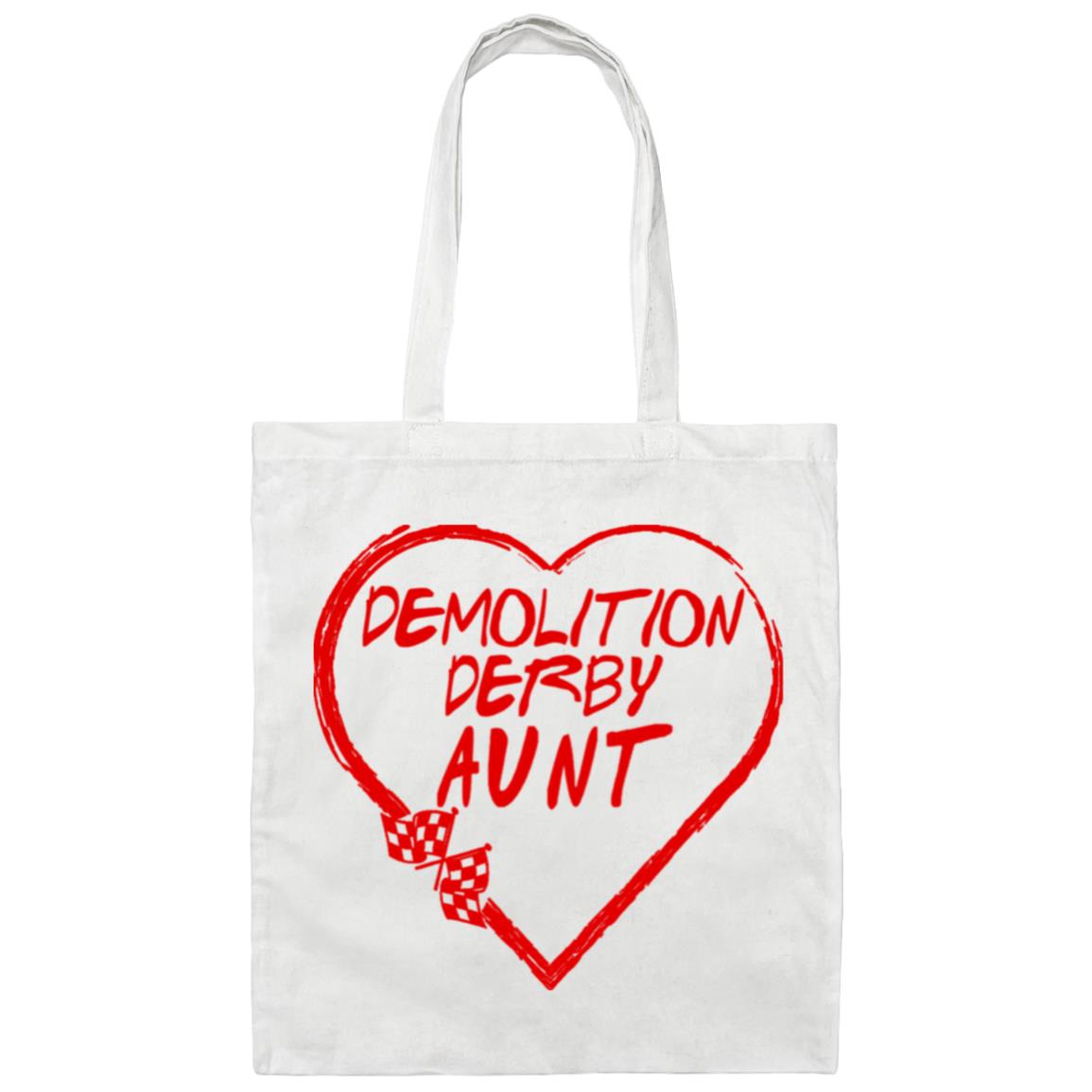 Demolition Derby Aunt Heart Canvas Tote Bag