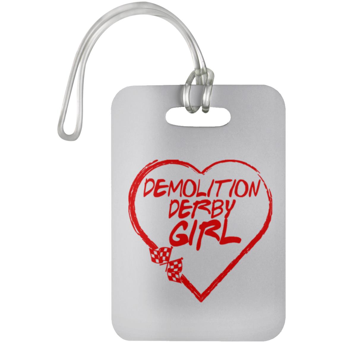 Demolition Derby Girl Heart Luggage Bag Tag