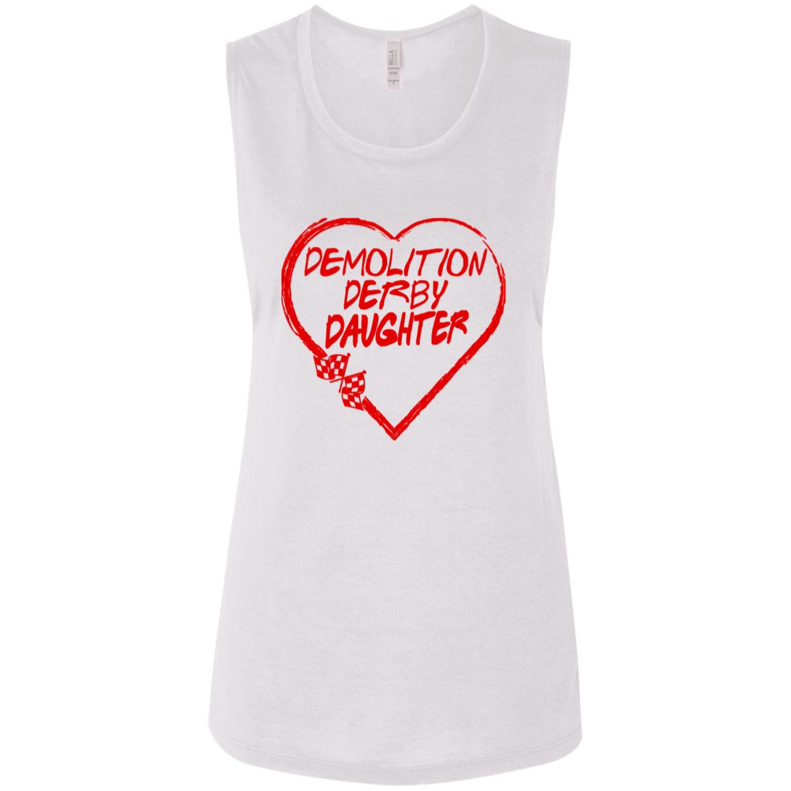 Demolition Derby Daughter Heart Ladies' Flowy Muscle Tank