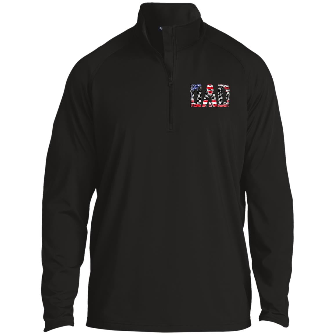 USA Racing Dad 1/2 Zip Raglan Performance Pullover