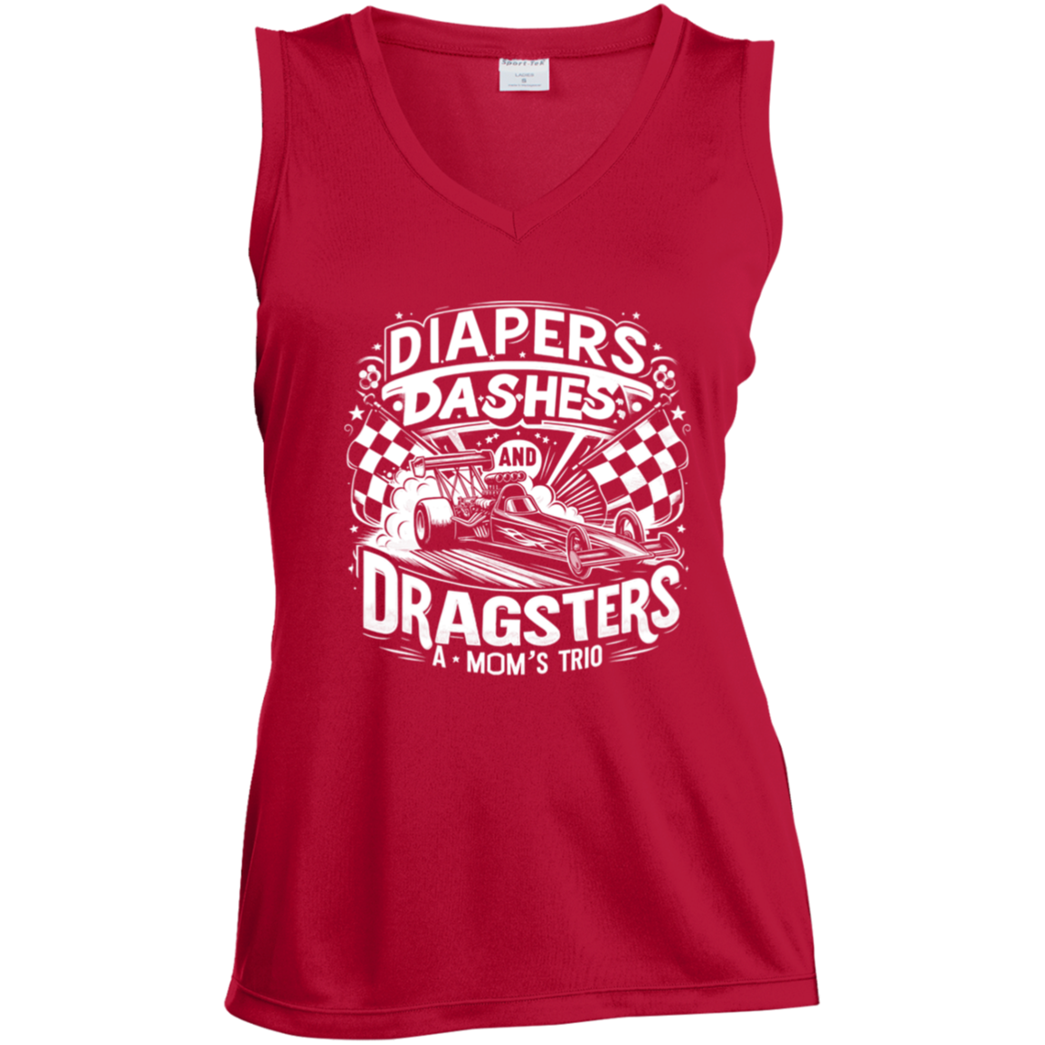 Diapers Dashes And Dragsters A Mom's Trio Tank Tops