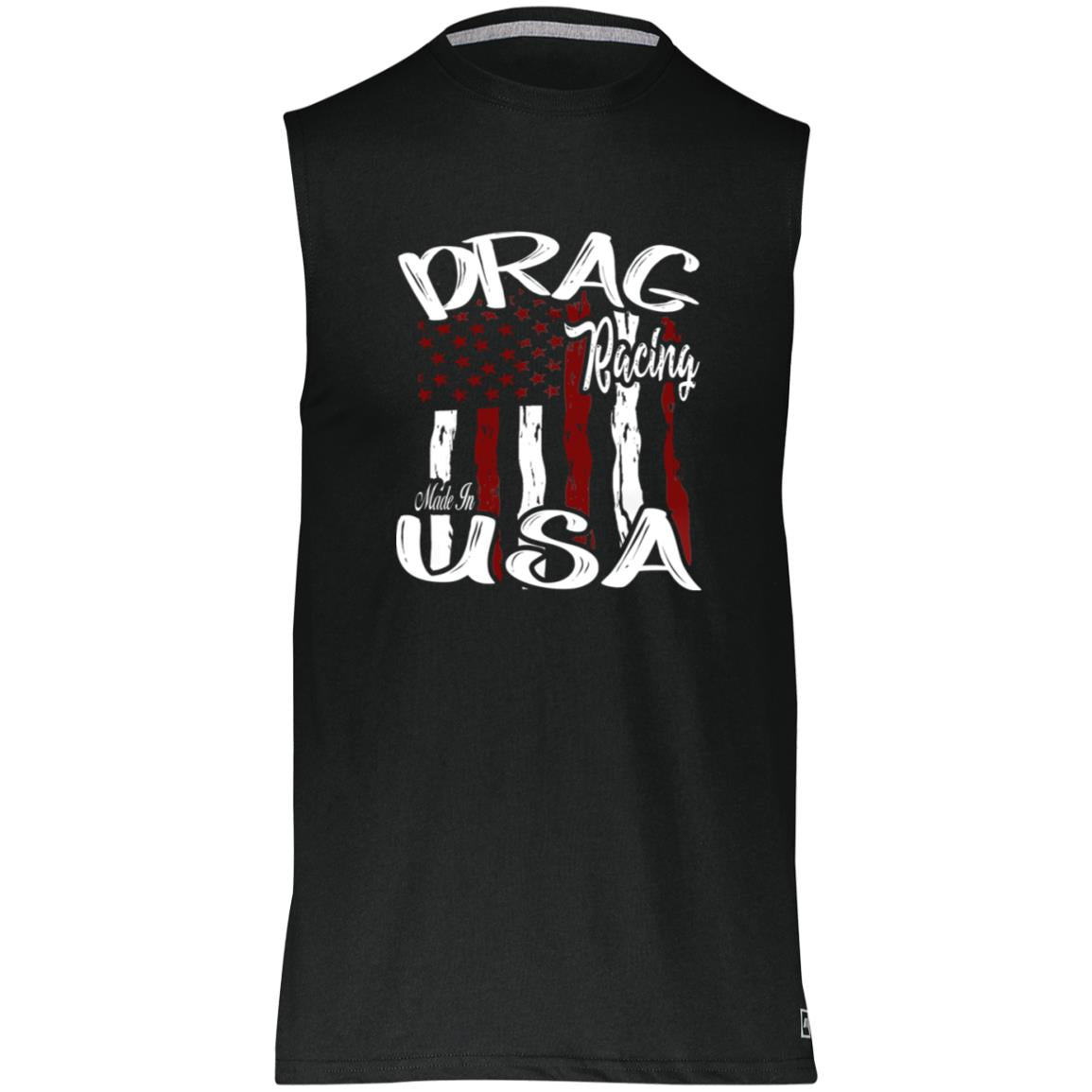 Drag Racing Made In USA Essential Dri-Power Sleeveless Muscle Tee