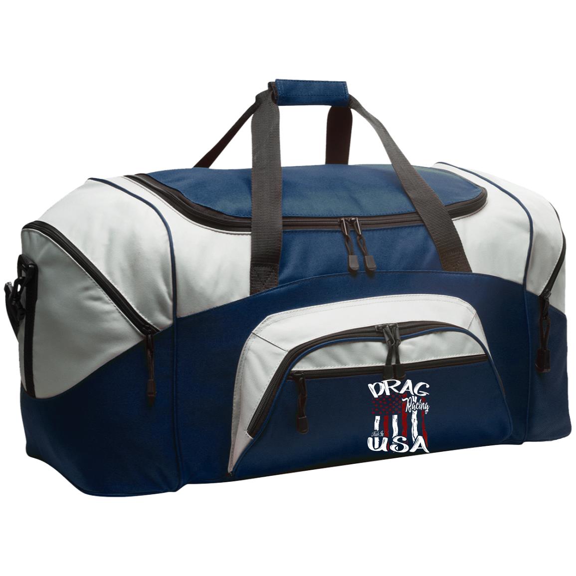 Drag Racing Made In USA Colorblock Sport Duffel