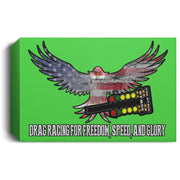 Drag Racing for Freedom, Speed, and Glory Deluxe Landscape Canvas