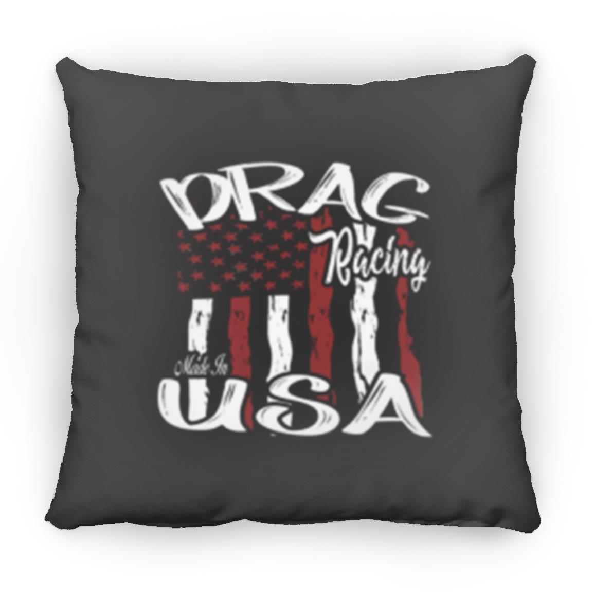 Drag Racing Made In USA Small Square Pillow