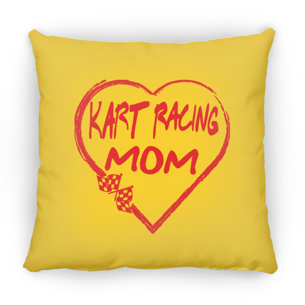 Kart Racing Mom Heart Small Square Pillow