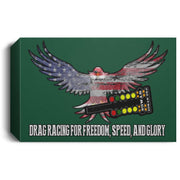 Drag Racing for Freedom, Speed, and Glory Deluxe Landscape Canvas