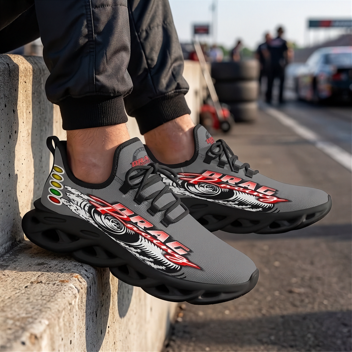 Gray Drag Racing M-Sole Sneakers | An Off-Day With Character | RIIMB