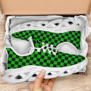 Green_Checkered_M-Sole_Sneakers_Green_White_Checkered_Platform_Shoes