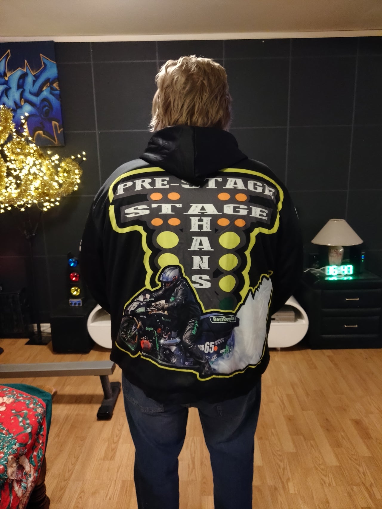 Custom Drag Racing Sherpa Jacket With Photo And Name