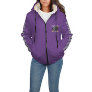 I'm The Woman Who wants to Hear Those Four Words Let's Go Drag Racing Sherpa Jacket Purple
