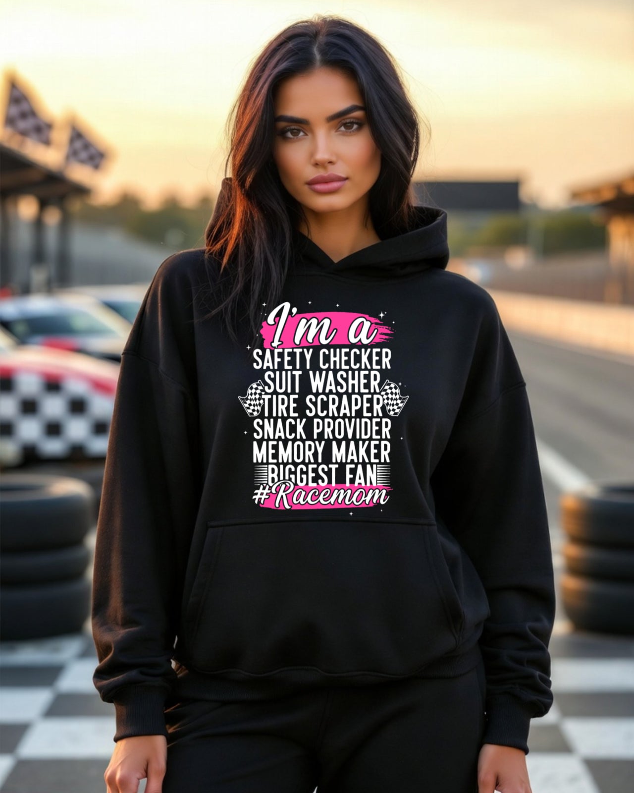 I’m A Safety Checker Racemom Sweatshirts – Premium Custom Motorsports Hoodies