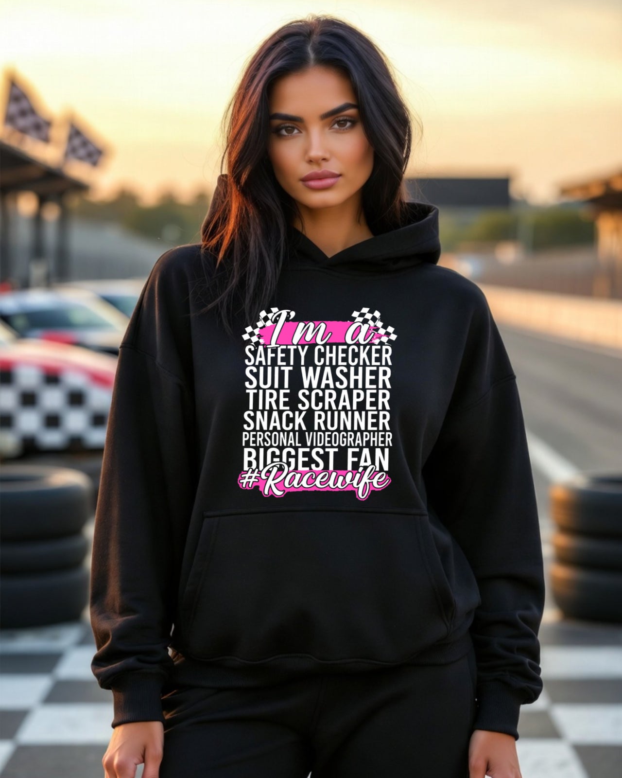 I’m A Safety Checker Racewife Sweatshirts – Premium Custom Motorsports Hoodies