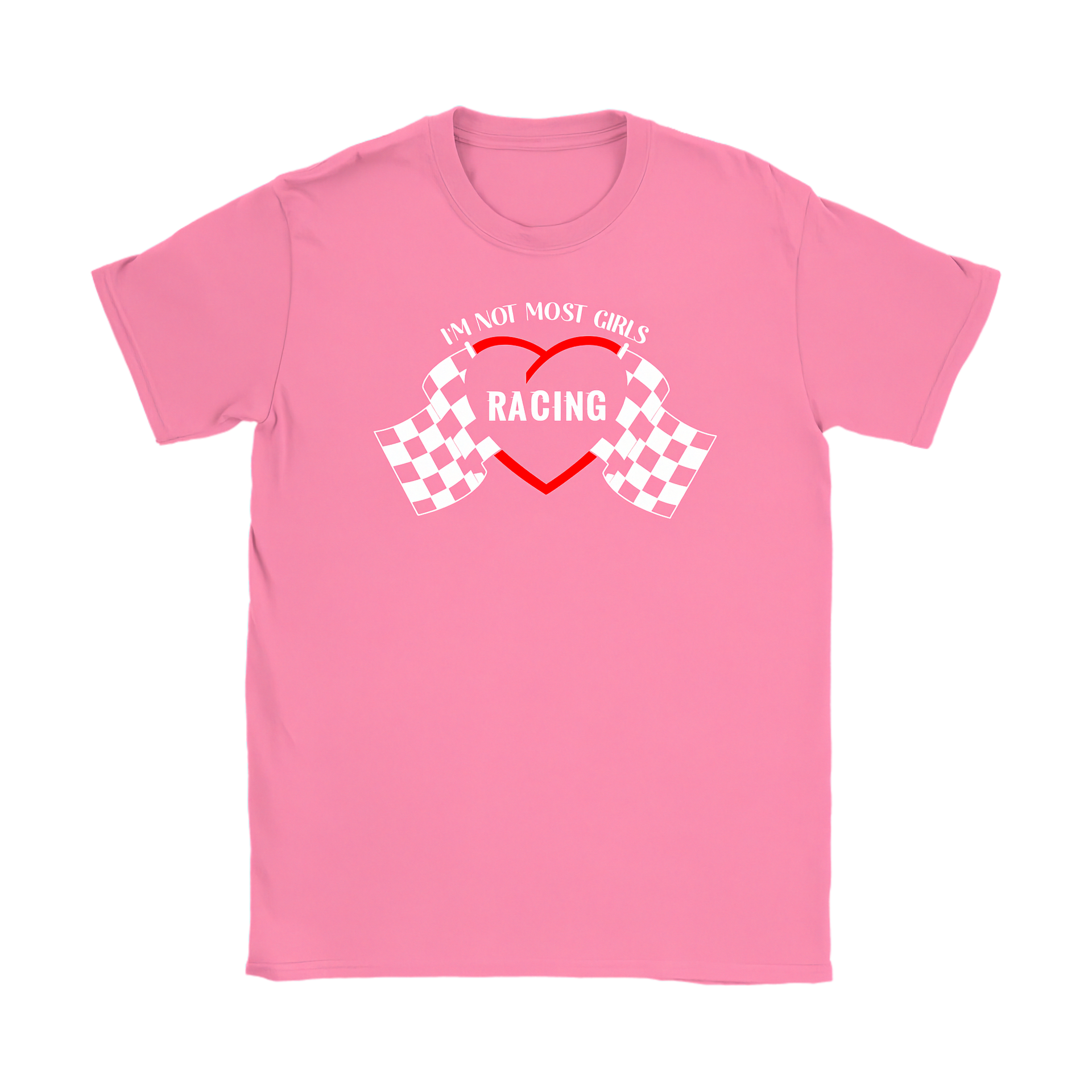 I_m_Not_Most_Girls_Pink-Women_s_Racing_T-Shirt