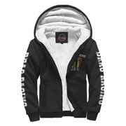 Hoodie with skull pattern on a white background