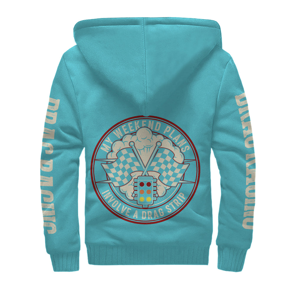 Custom Racing Sherpa Jacket Carolina Blue