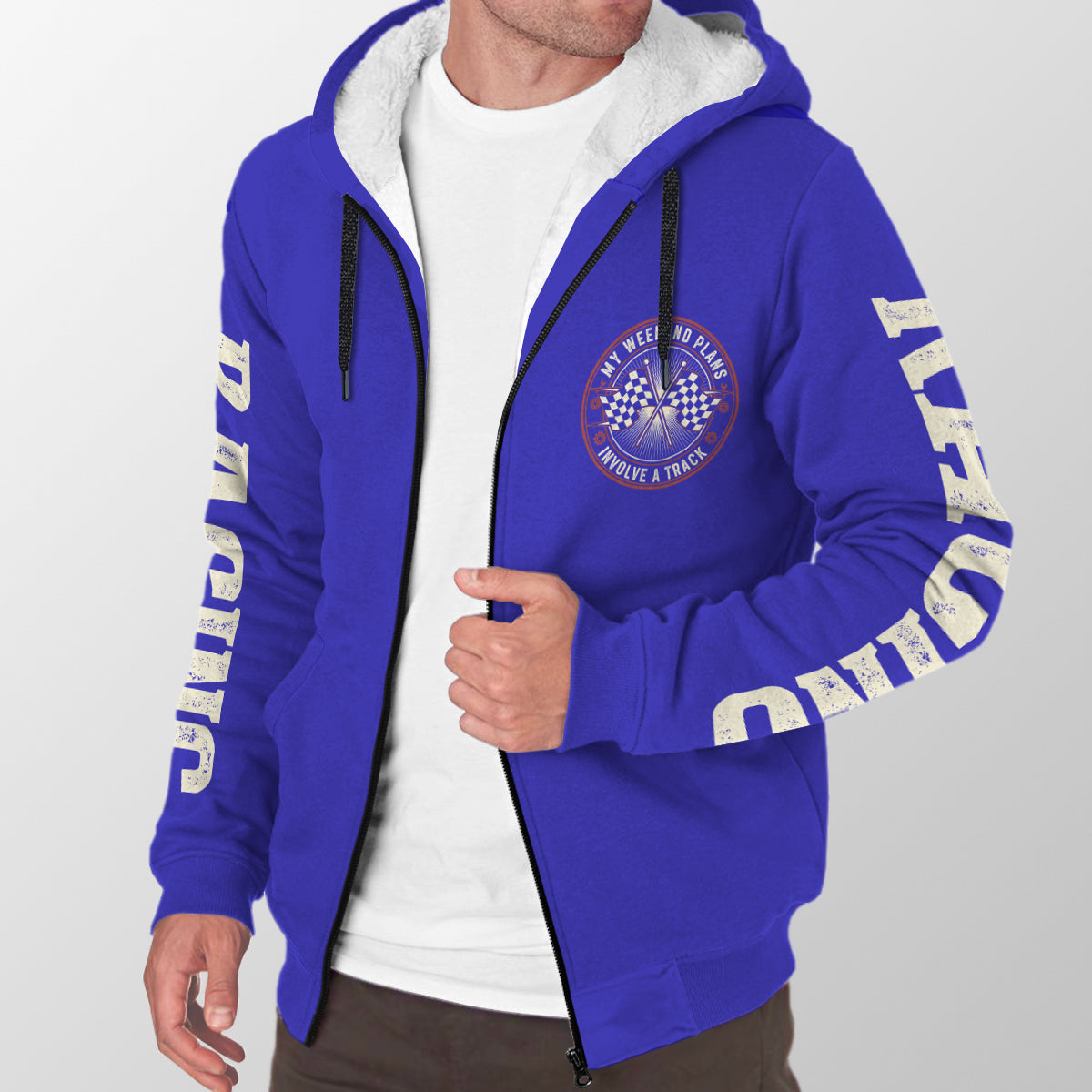 My Weekend Plans Involve a Track Sherpa Jacket