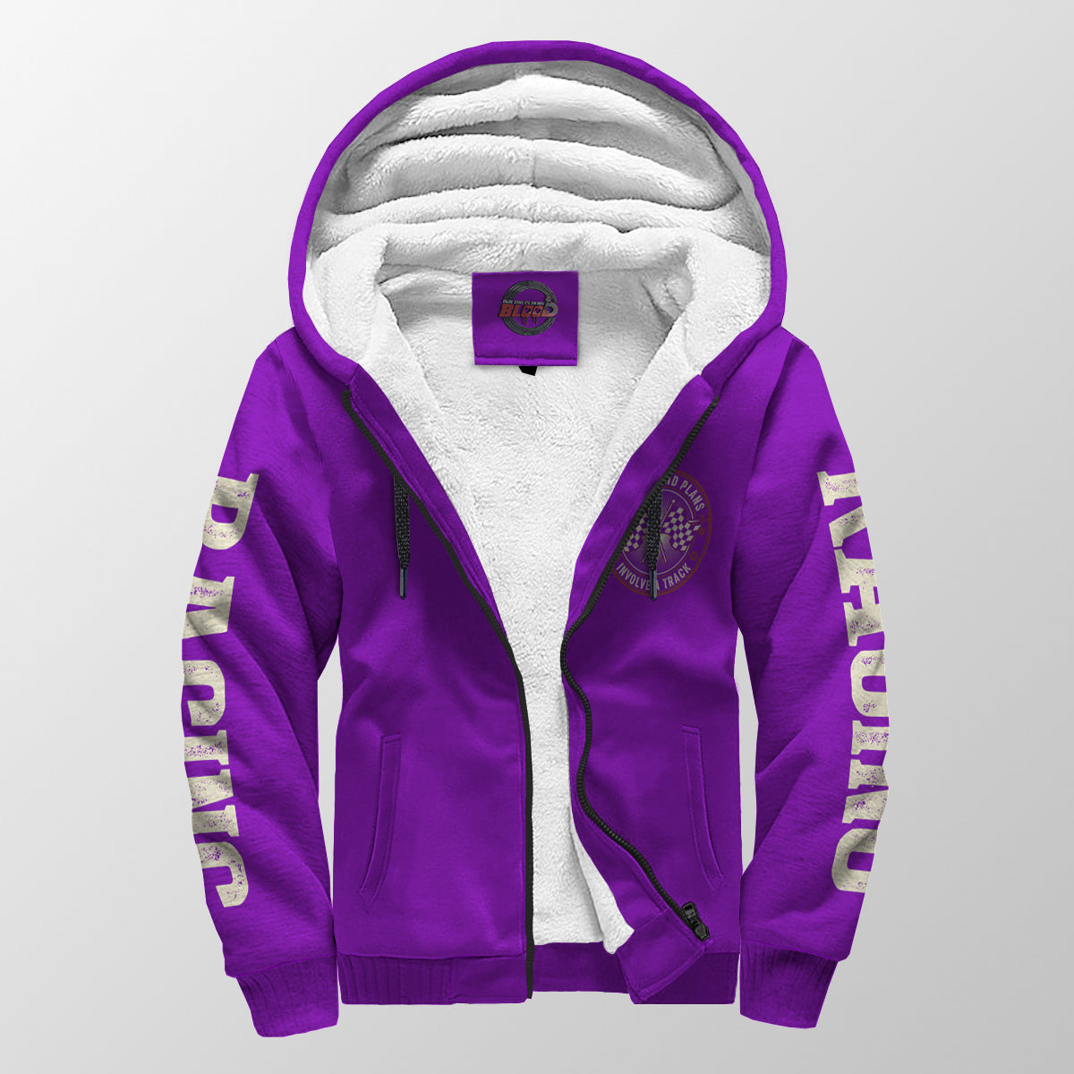 My Weekend Plans Involve a Track Sherpa Jacket Purple