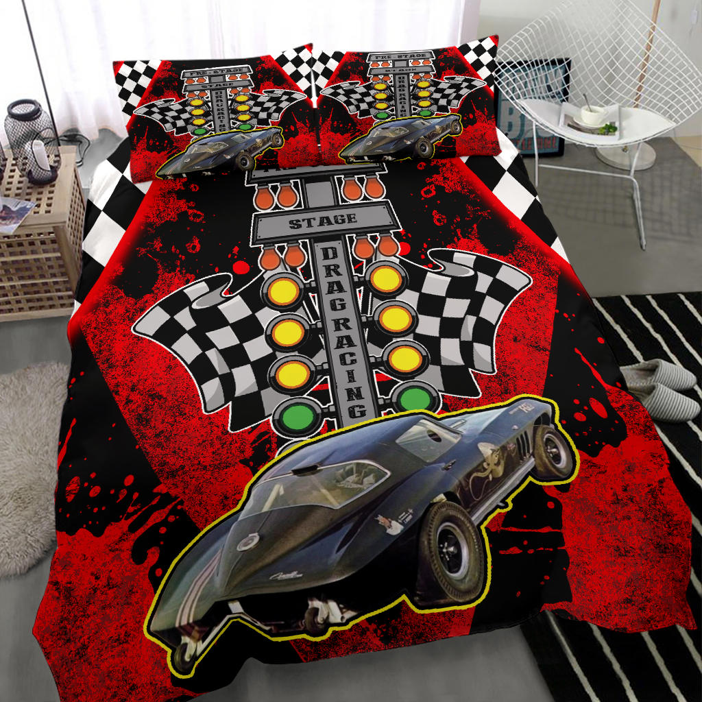 Personalized Drag Racing Bedding Set