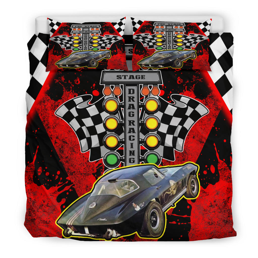 Personalized Drag Racing Bedding Set