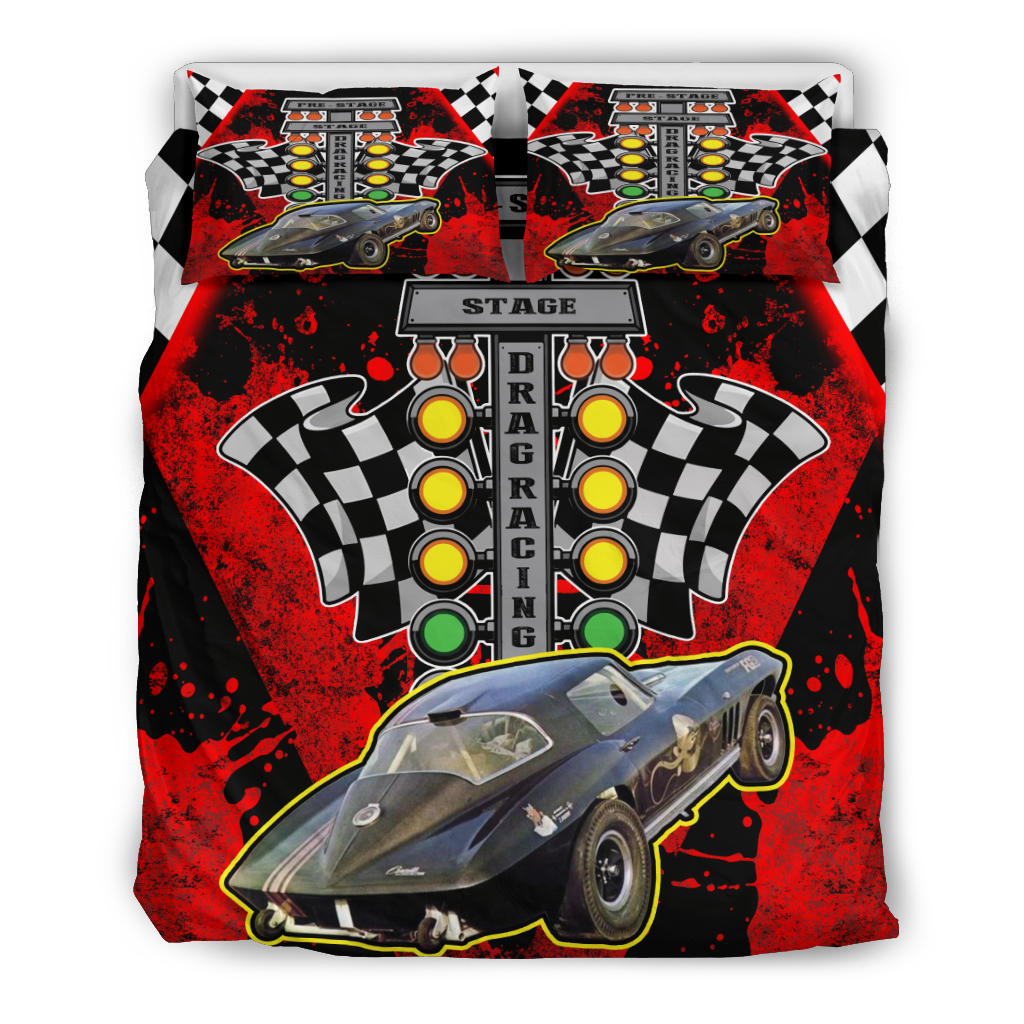 Personalized Drag Racing Bedding Set