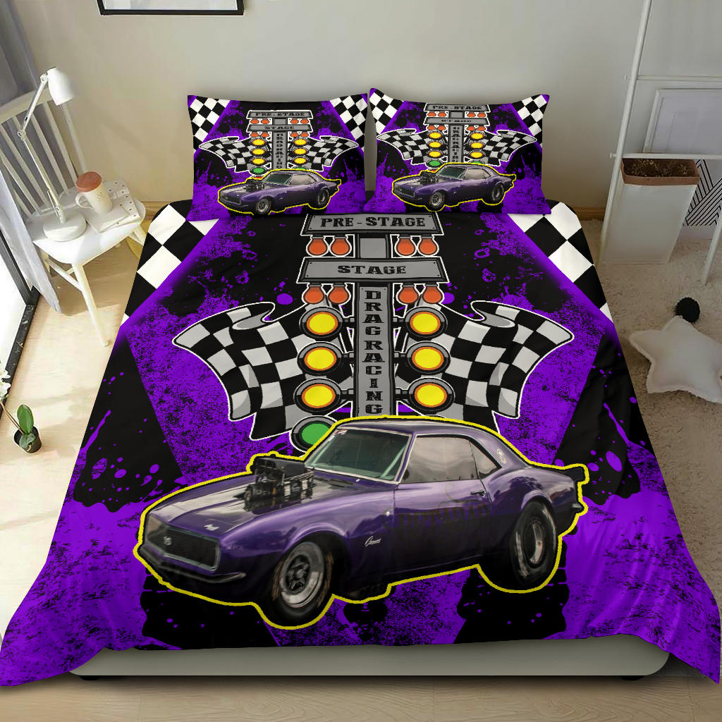 Personalized Drag Racing Bedding Set