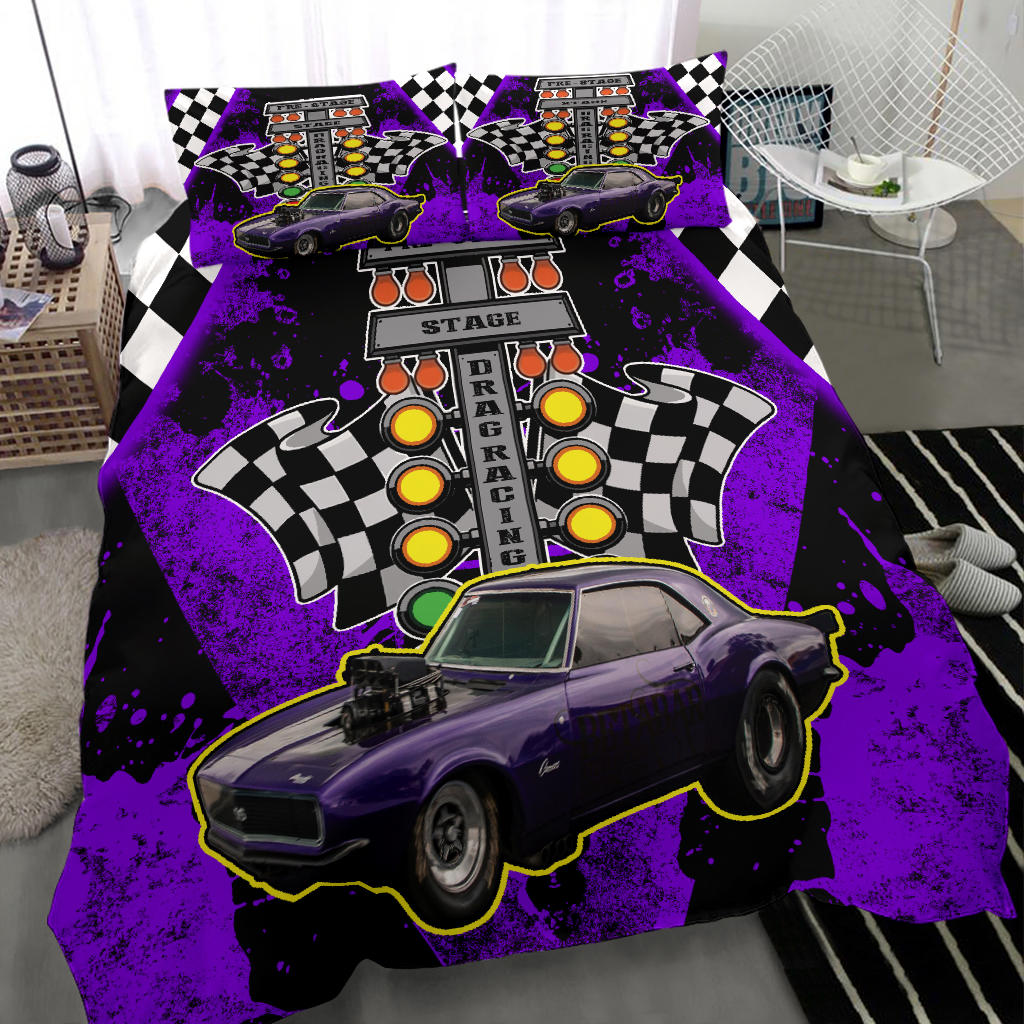 Personalized Drag Racing Bedding Set