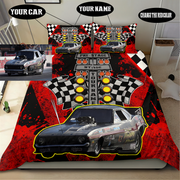 Personalized Drag Racing Bedding Set | Your Photo & Name | RIIMB