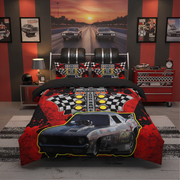 Personalized Drag Racing Bedding Set | Your Photo & Name | RIIMB