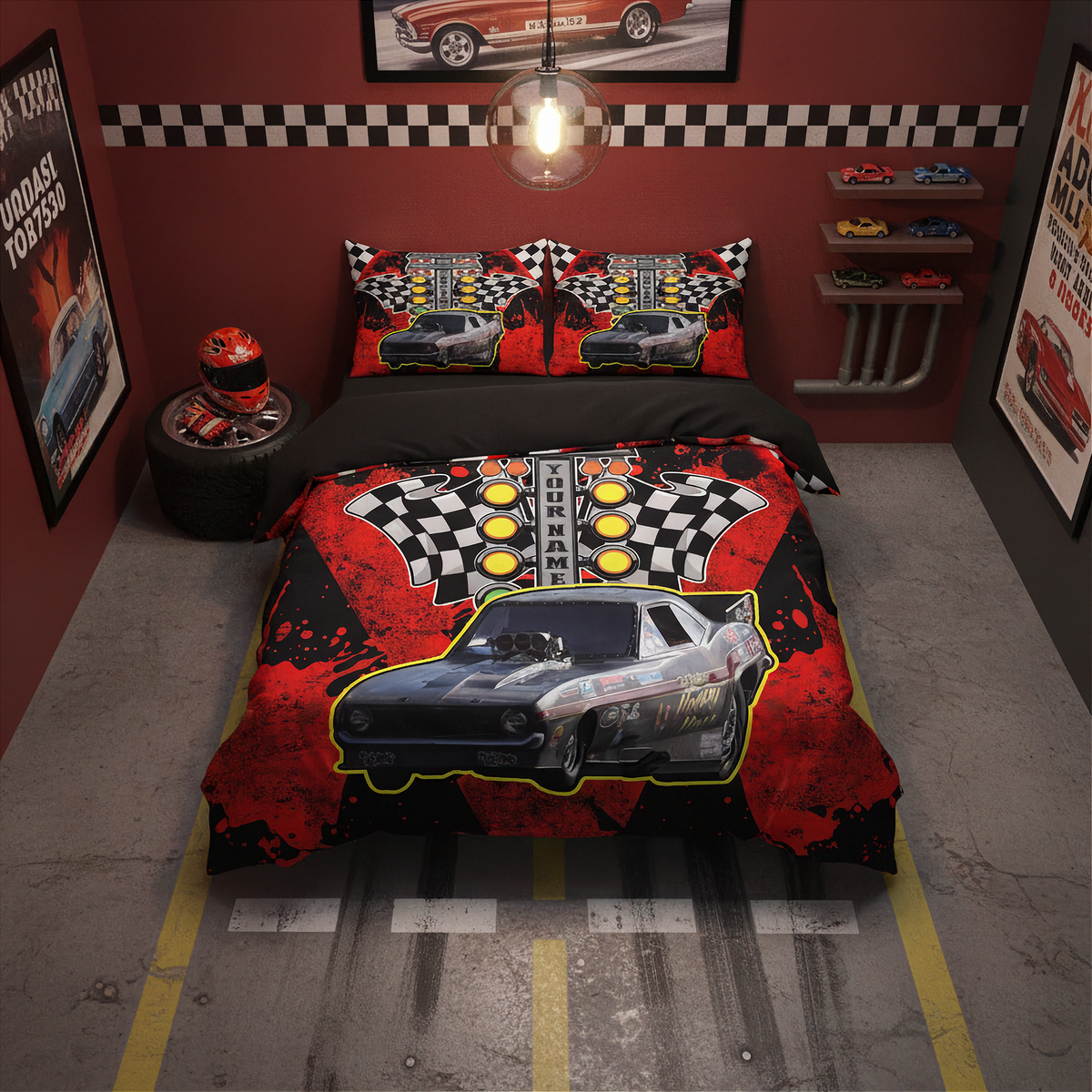 Personalized_Drag_Racing_Bedding_Set_Your_Photo_Name_RIIMB