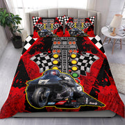 Personalized Drag Racing Motorcycle Bedding Set