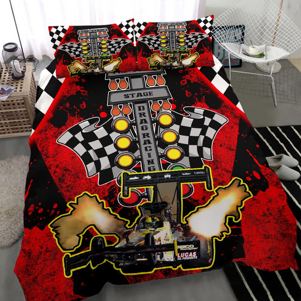 Personalized Dragster Bedding Set