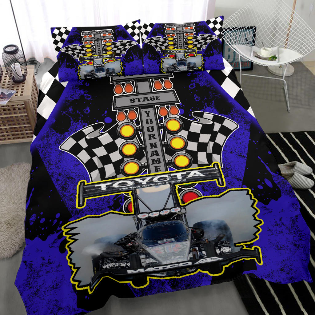 Personalized Dragster Bedding Set