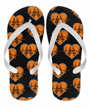 Racing Heartbeat Flip Flops Orange