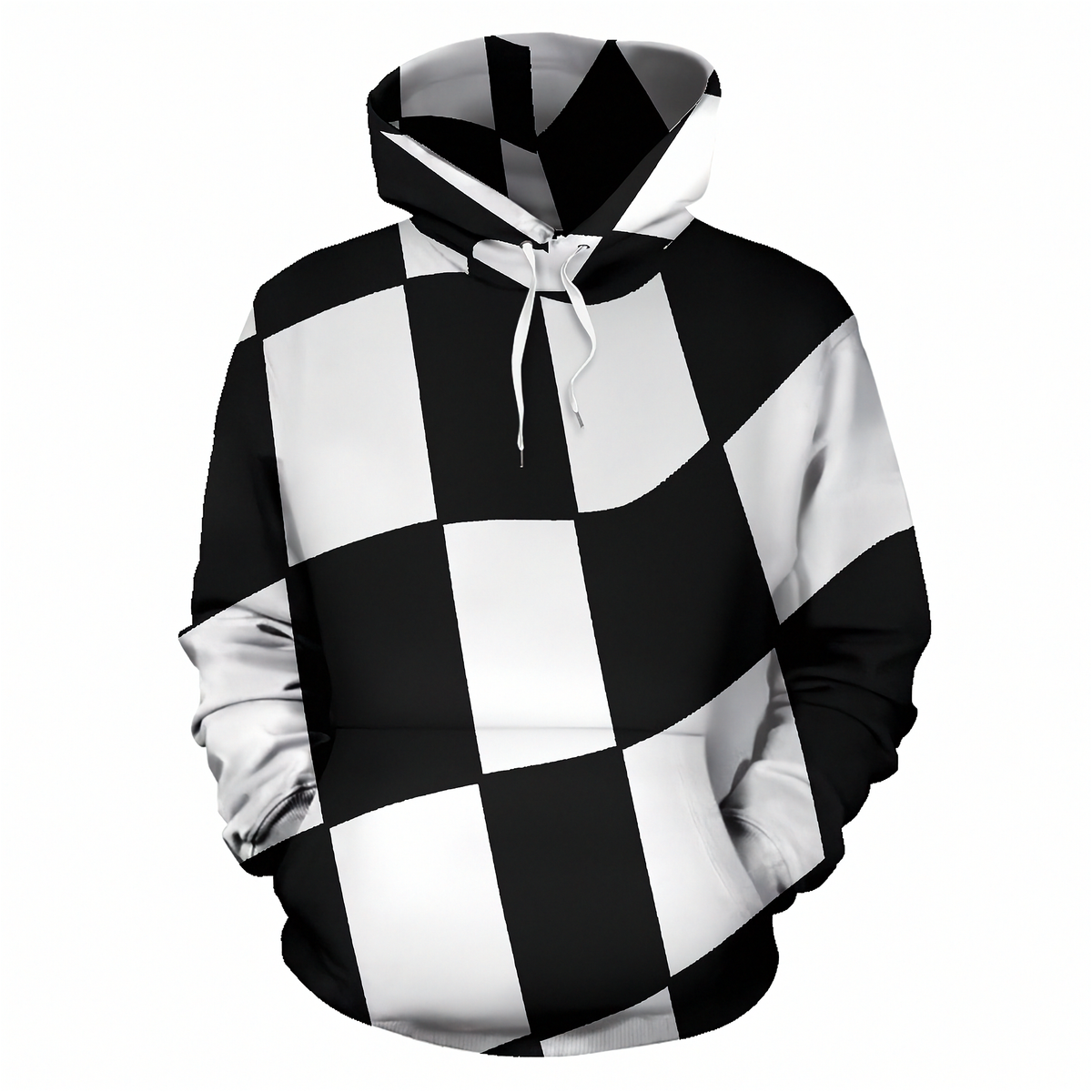 Racing Checkered Flag All Over Print Hoodie | Motorsport Fan Apparel | RIIMB