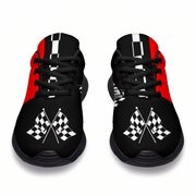 racing girl sneakers in red and black