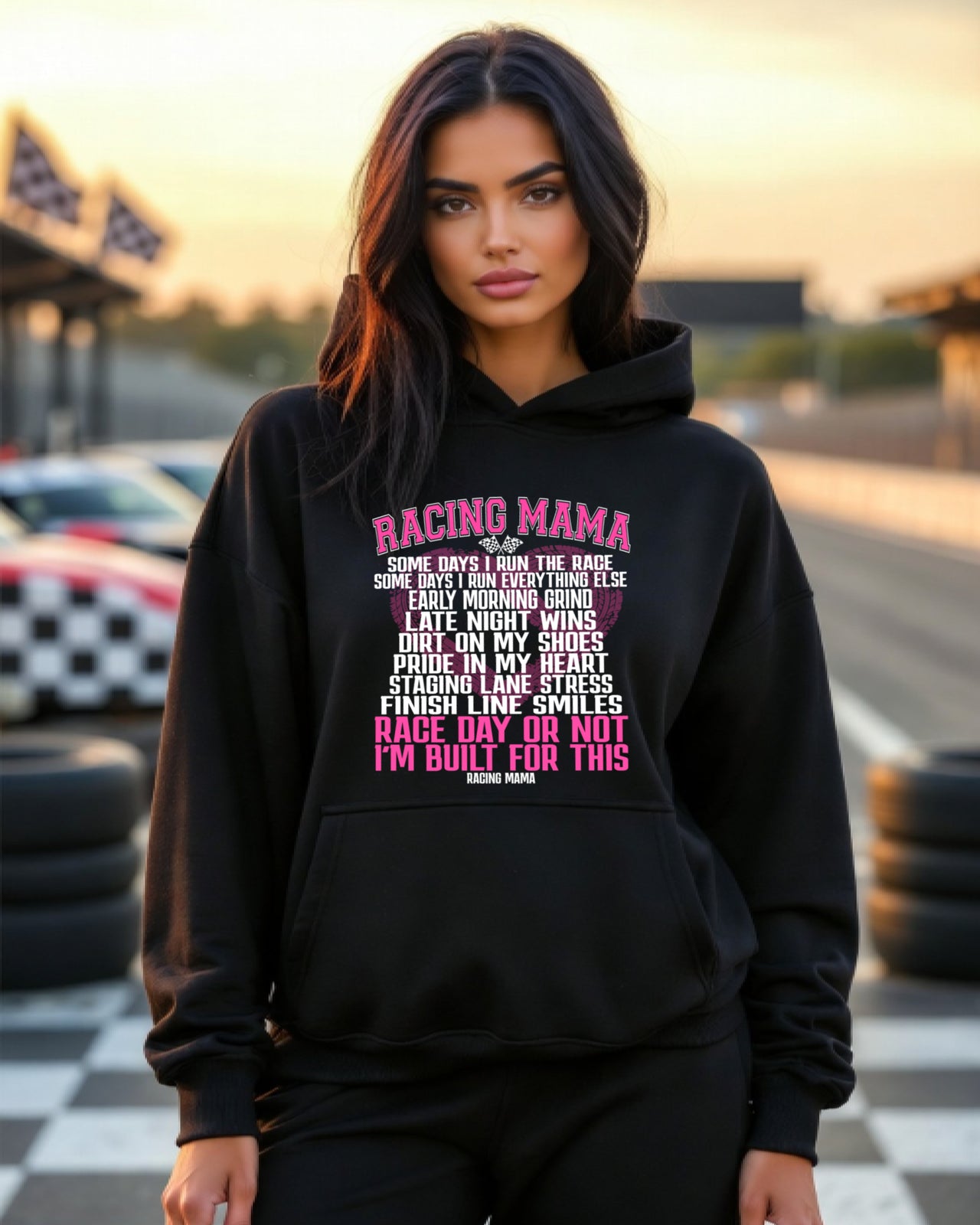 Racing Mama Some Days I Run The Race Sweatshirts – Premium Custom Motorsports Hoodies