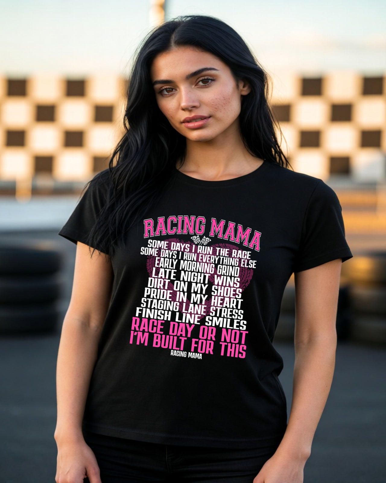 Title: Racing Mama Some Days I Run The Race T-Shirts – Premium Motorsports Apparel