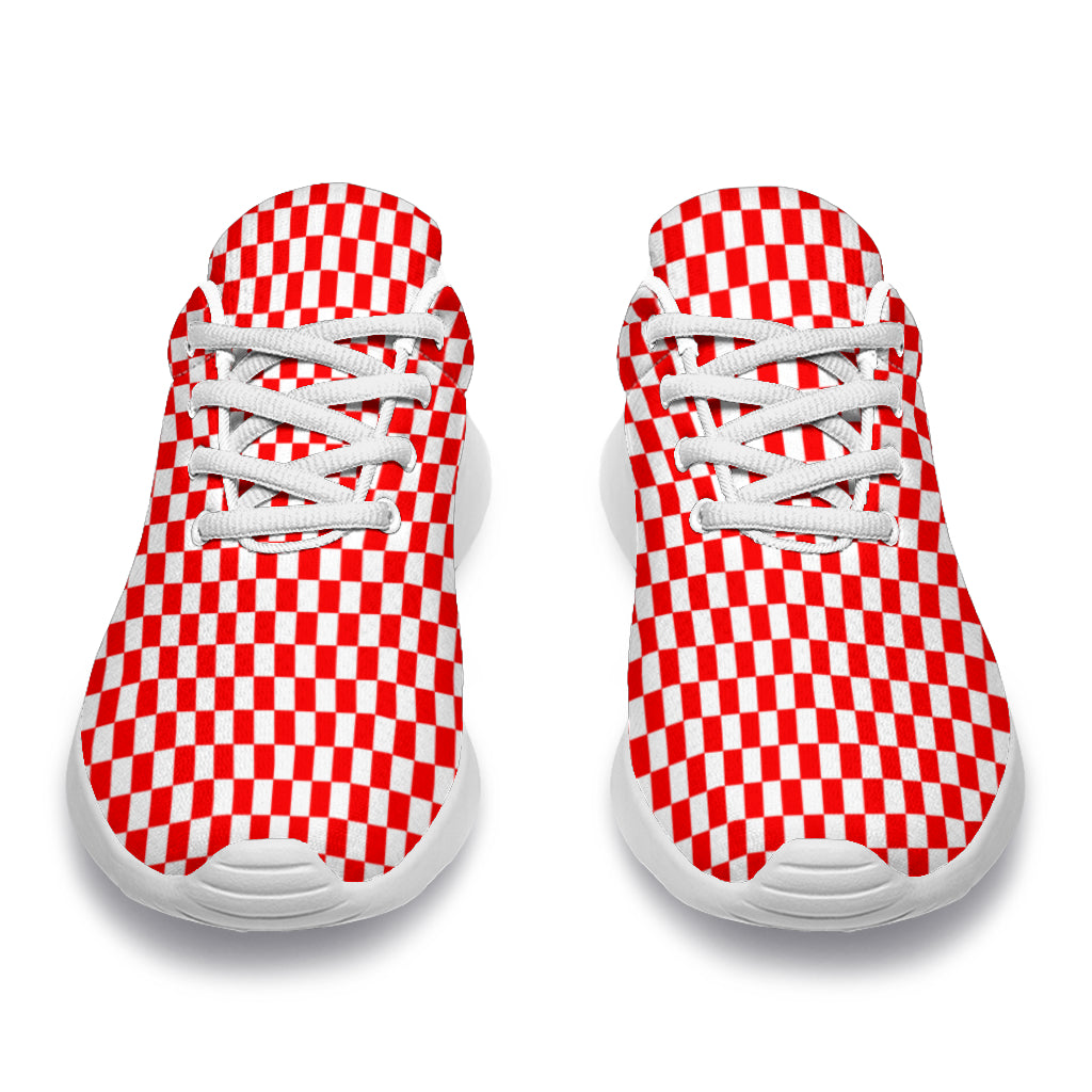 Racing Red Checkered Flag Sneakers