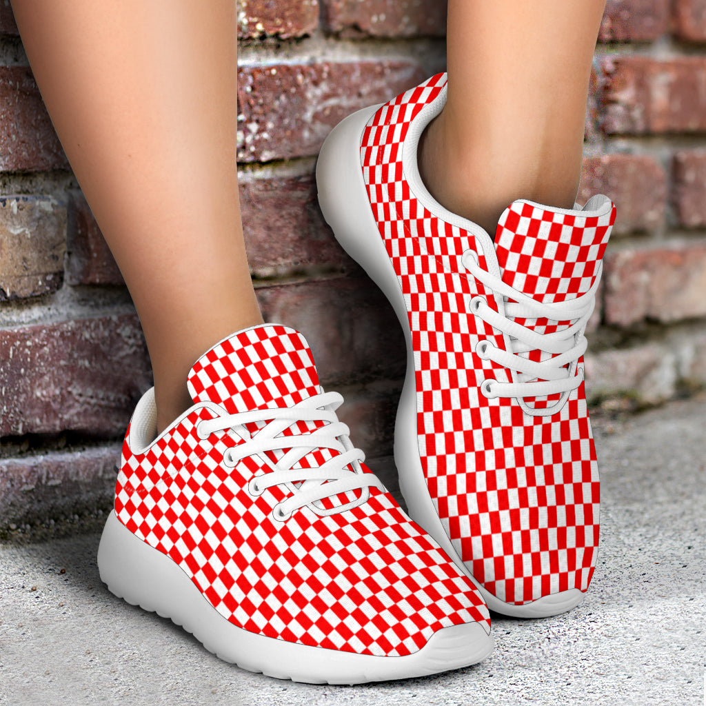 Racing Red Checkered Flag Sneakers