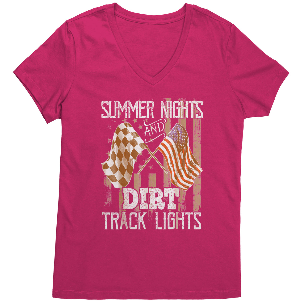Summer Nights And Dirt Track Lights Tees MV