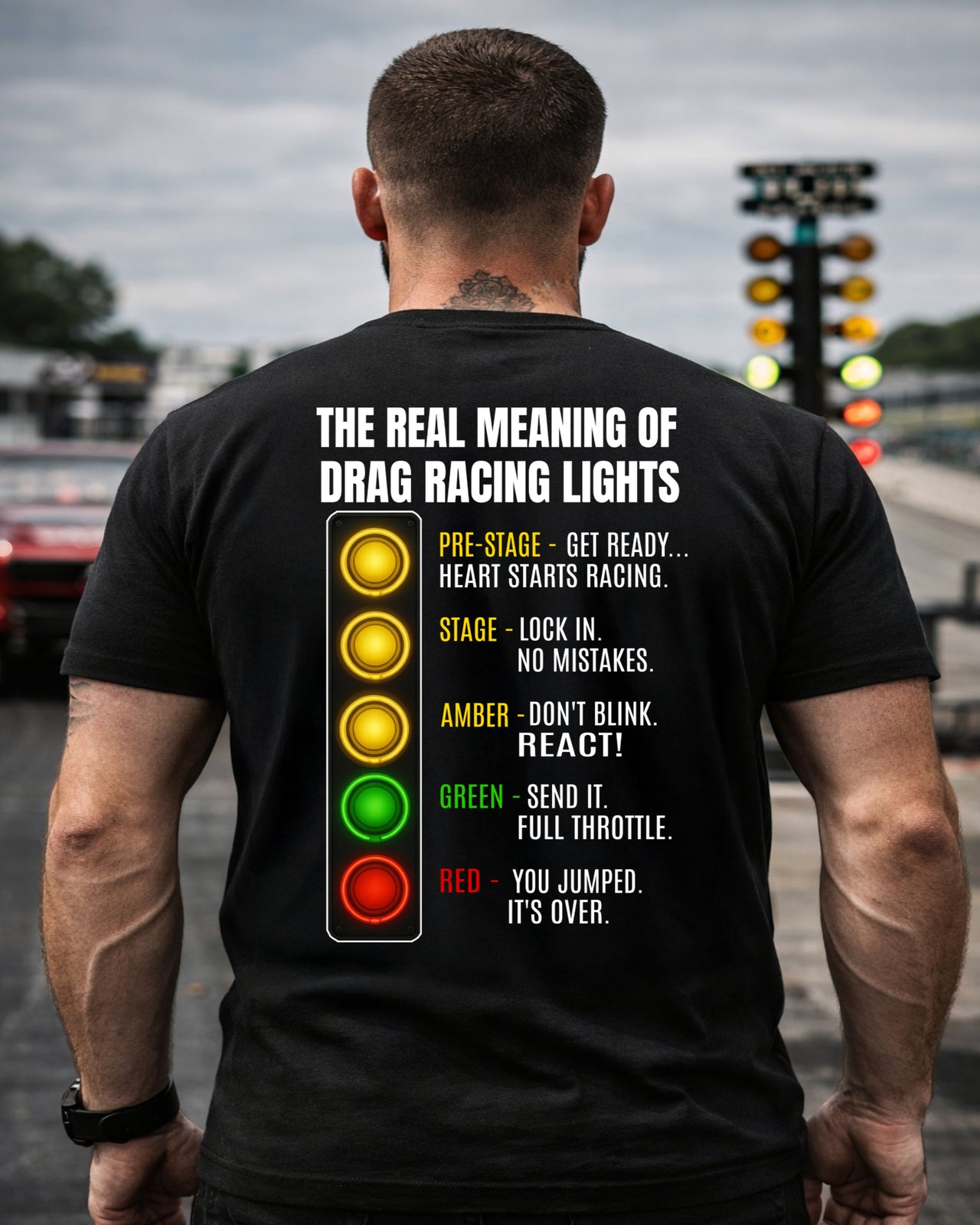 The Real Meaning Of Drag Racing Lights Men's T-Shirts – Premium Custom Apparel DoB