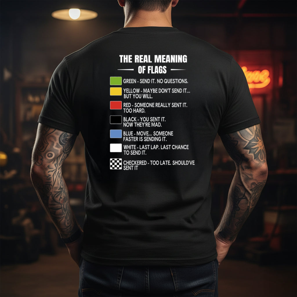 The Real Meaning Of Flags Men's T-Shirts – Premium Custom Motorsports Apparel DoB