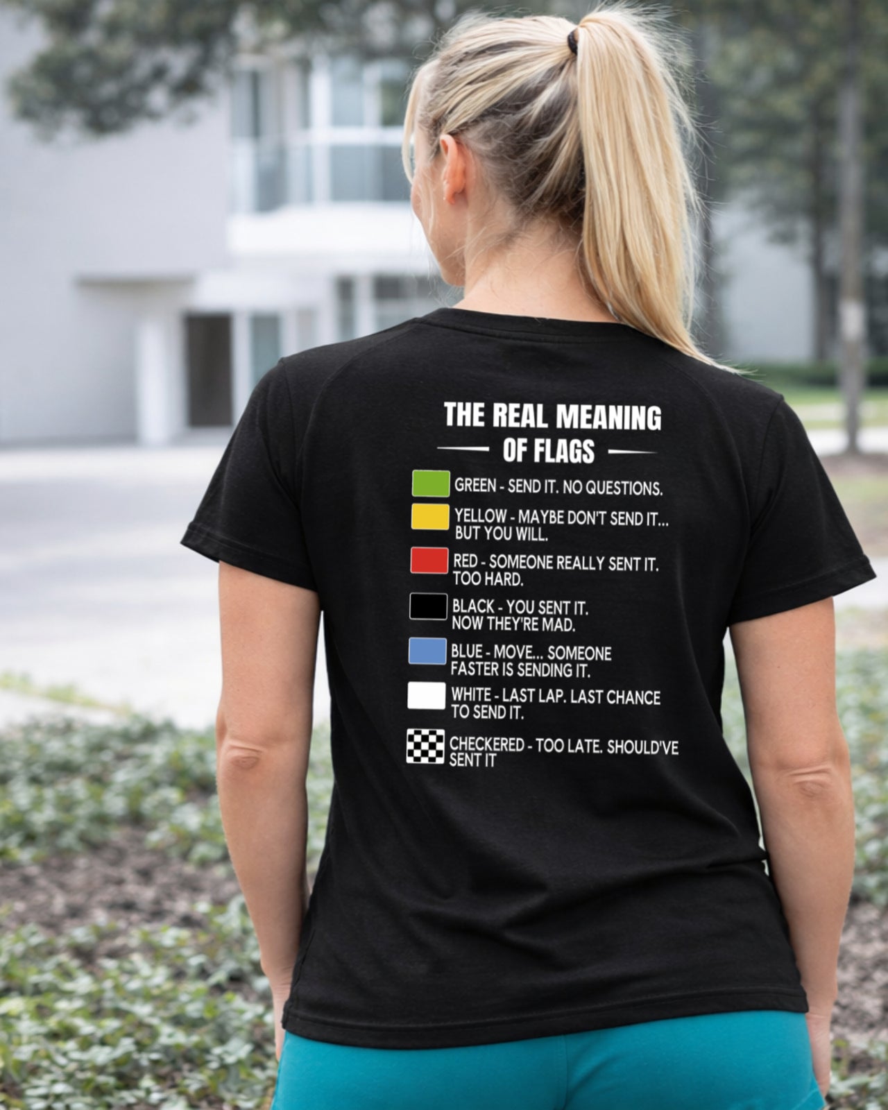 The Real Meaning Of Flags Women's T-Shirts – Premium Custom Motorsports Apparel DoB